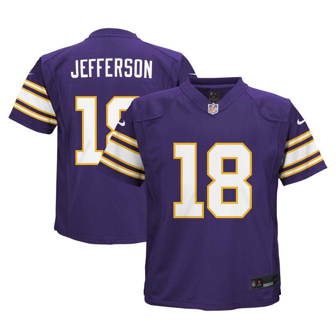 Infant Nike Minnesota Vikings Justin Jefferson Purple Alternate Player Game NFL Jersey