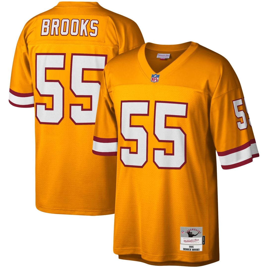 Men's Big & Tall Mitchell & Ness Tampa Bay Buccaneers Derrick Brooks Orange 1995 Legacy Retired Player NFL Jersey