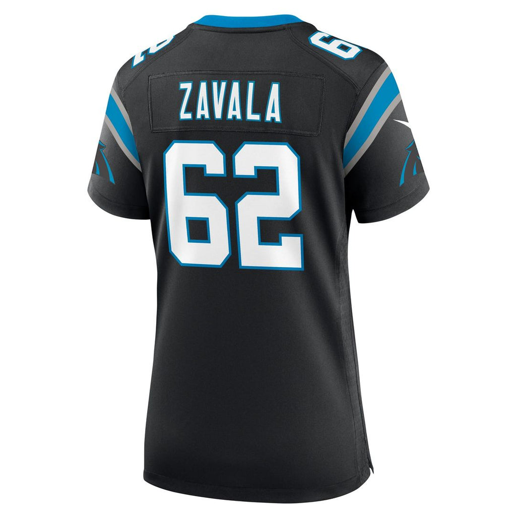 Women's Nike Carolina Panthers Chandler Zavala Black Game NFL Jersey