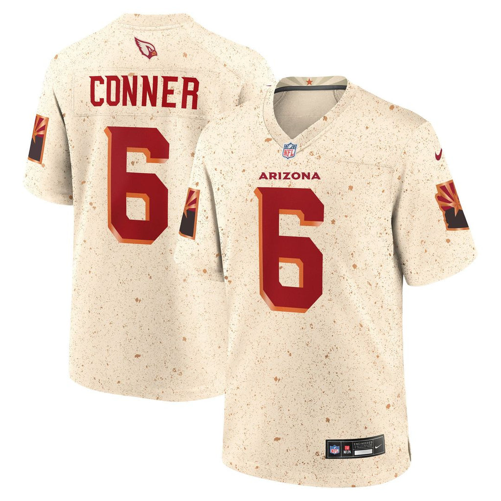 Men's Nike Arizona Cardinals James Conner Natural 2025 Rivalries Collection Game NFL Jersey