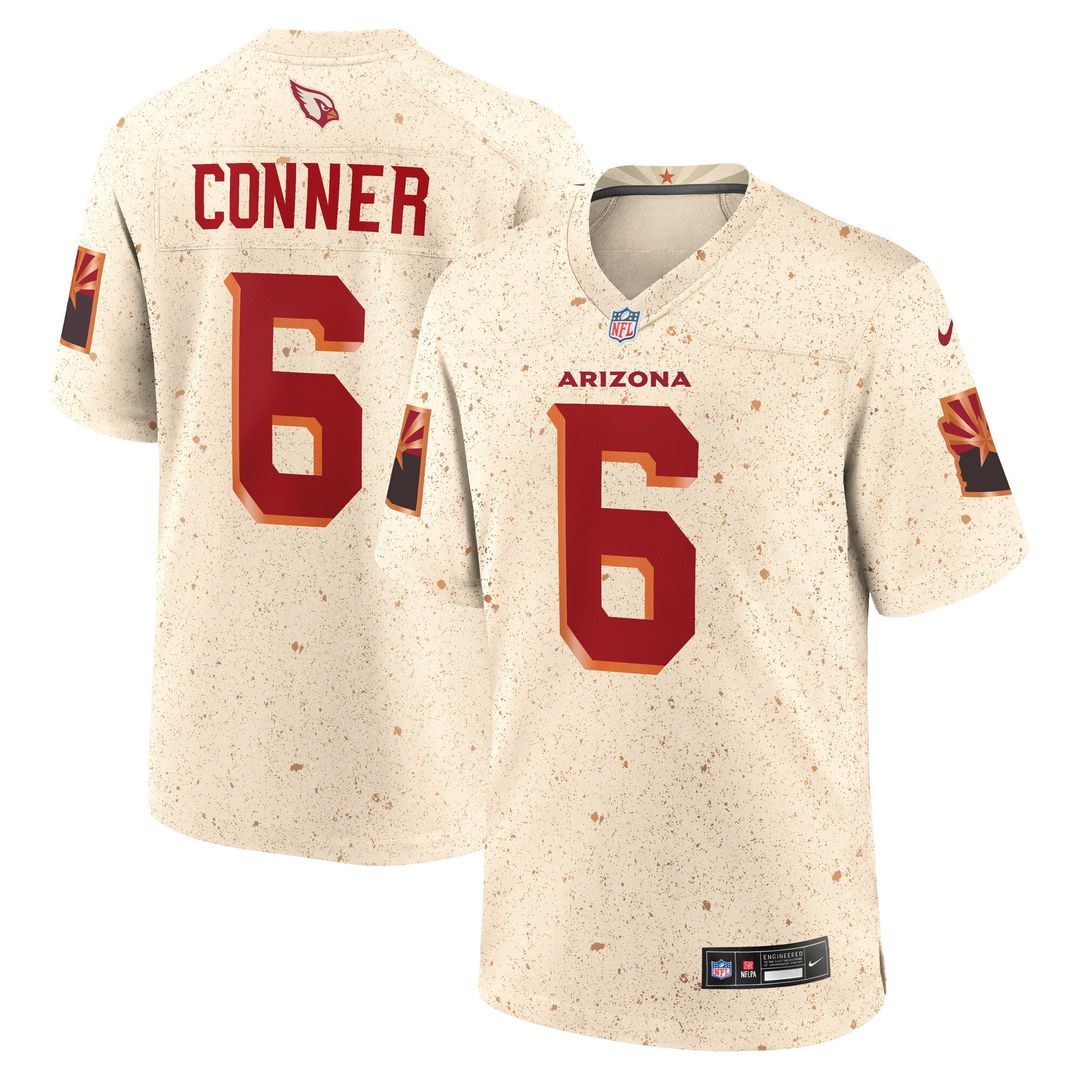 Men's Nike Arizona Cardinals James Conner Natural 2025 Rivalries Collection Game NFL Jersey