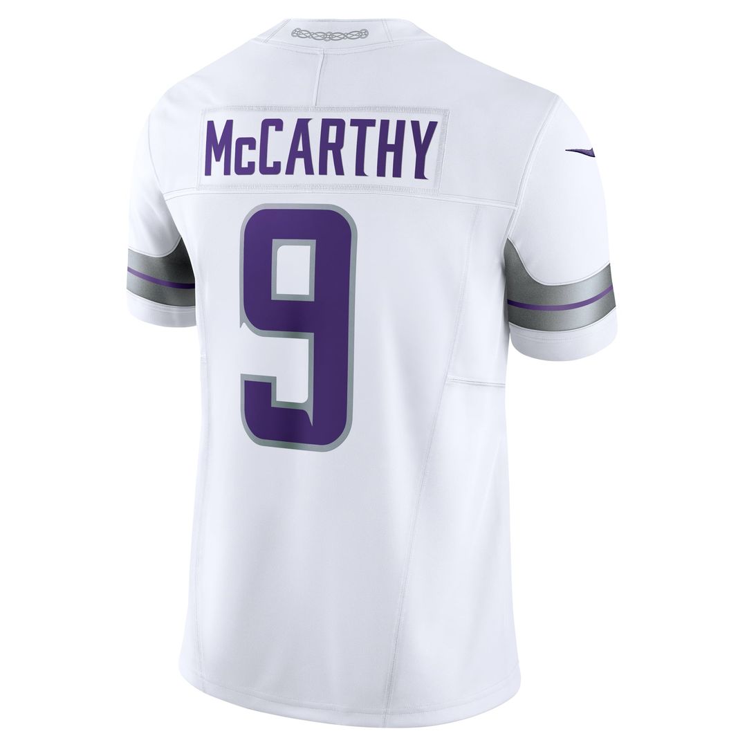 Men's Nike Minnesota Vikings J.J. McCarthy White Vapor F.U.S.E. Limited NFL Jersey