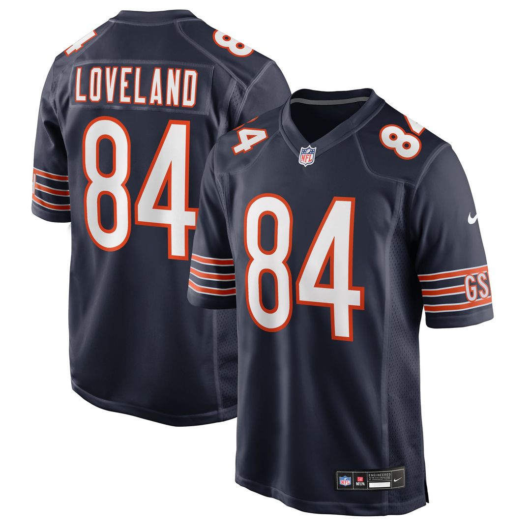 Men's Nike Chicago Bears Colston Loveland Orange Alternate Game Player NFL Jersey