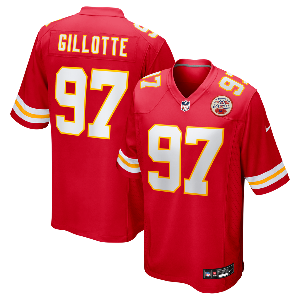 Men's Nike Kansas City Chiefs Ashton Gillotte Red Team Game NFL Jersey