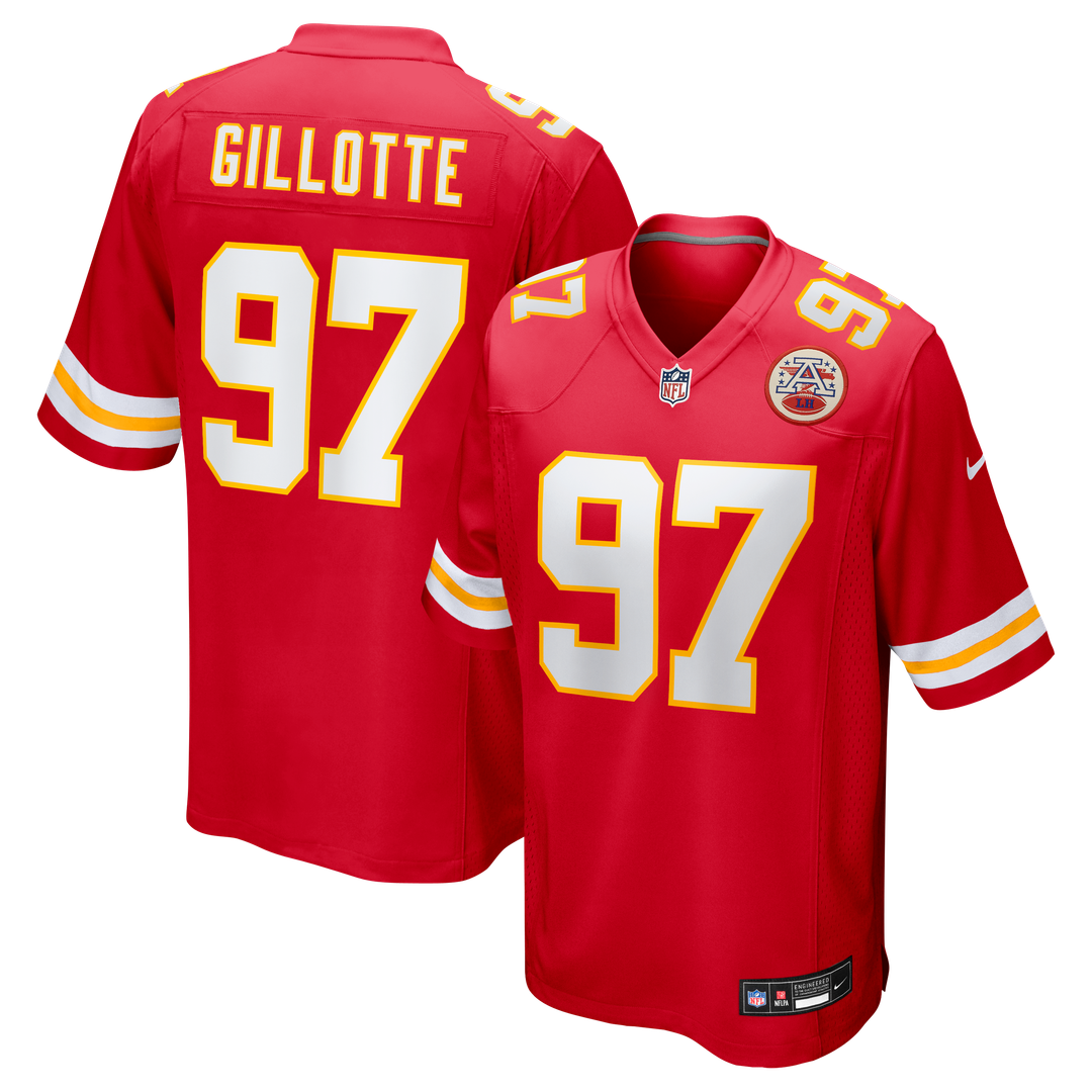 Men's Nike Kansas City Chiefs Ashton Gillotte Red Team Game NFL Jersey
