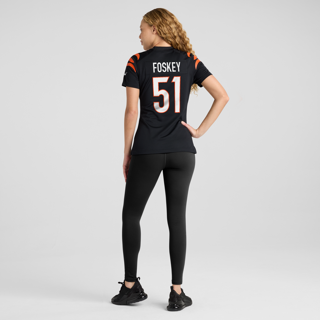 Women's Nike Cincinnati Bengals Isaiah Foskey Black Team Game NFL Jersey