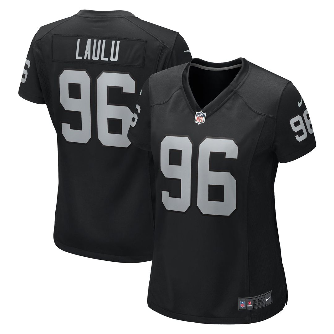 Women's Nike Las Vegas Raiders Jonah Laulu Black Game NFL Jersey