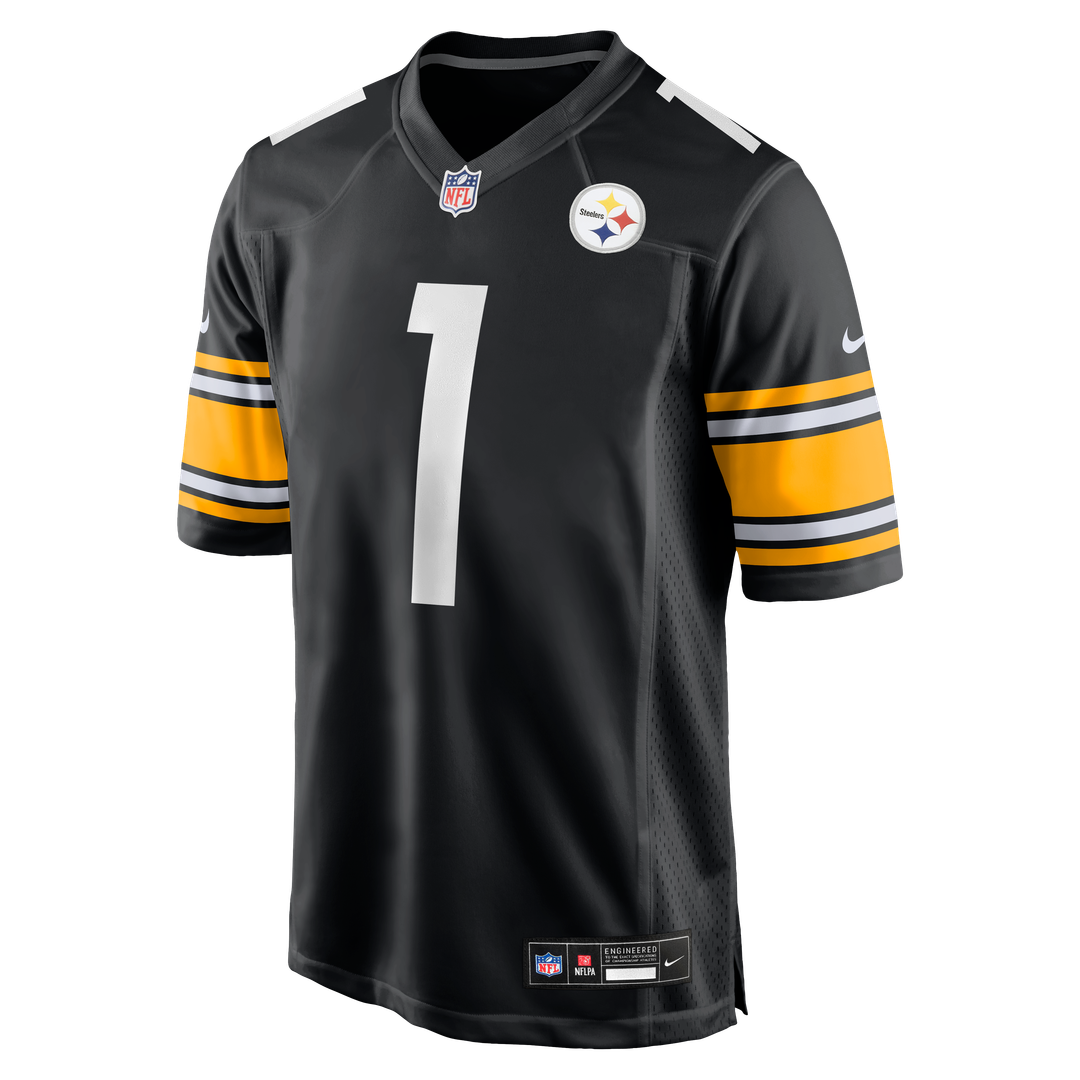 Men's Nike Pittsburgh Steelers Number 1 Groom Black Game NFL Jersey