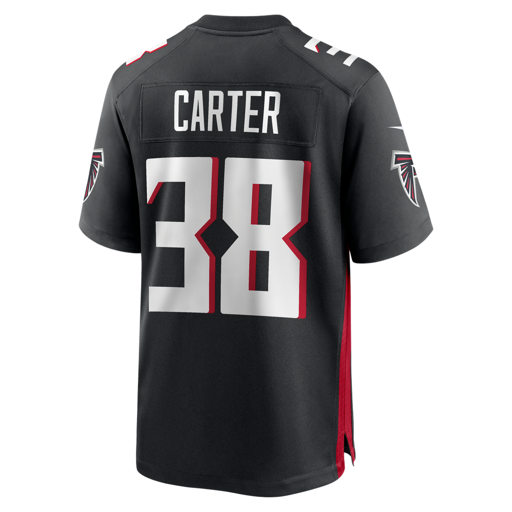 Men's Nike Atlanta Falcons Nathan Carter Black Team Game NFL Jersey