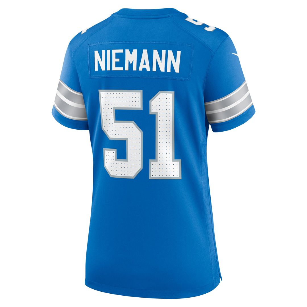 Women's Nike Detroit Lions Ben Niemann Blue Team Game NFL Jersey