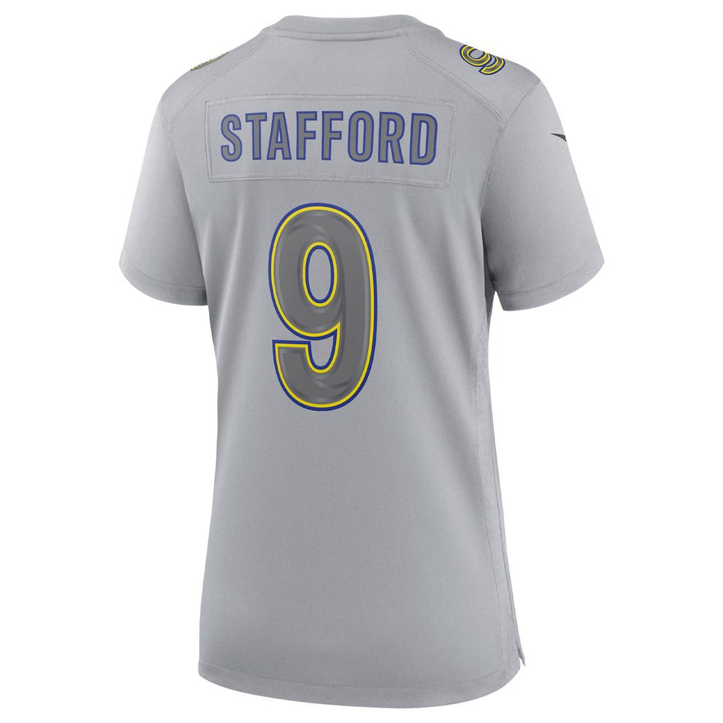 Women's Nike Los Angeles Rams Matthew Stafford Gray Atmosphere Fashion Game NFL Jersey