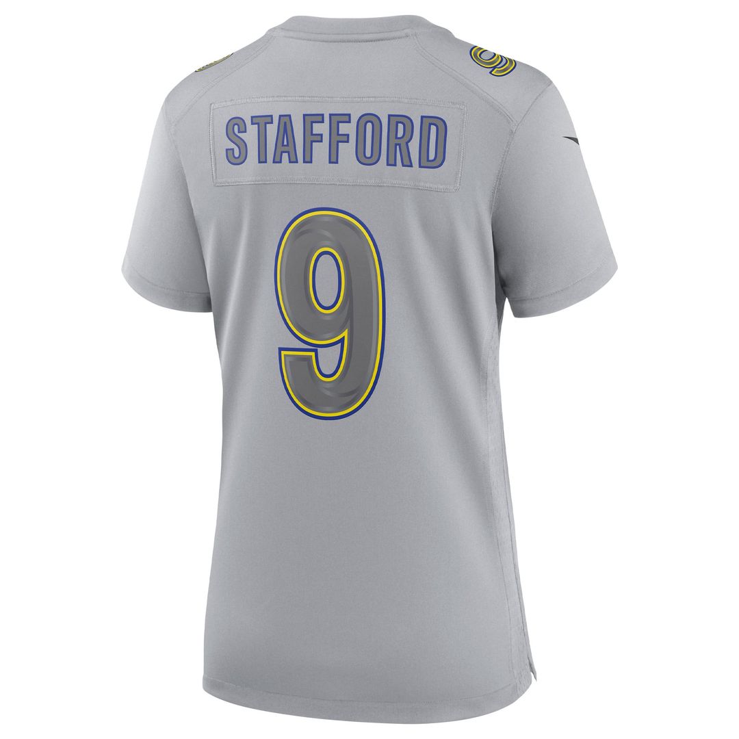 Women's Nike Los Angeles Rams Matthew Stafford Gray Atmosphere Fashion Game NFL Jersey