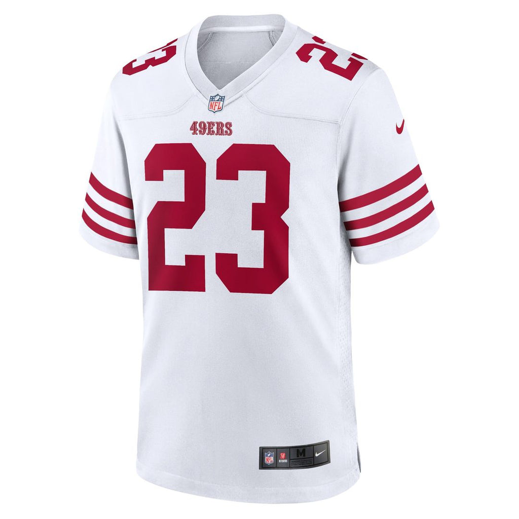 Men's Nike San Francisco 49ers Christian McCaffrey White Game Player NFL Jersey