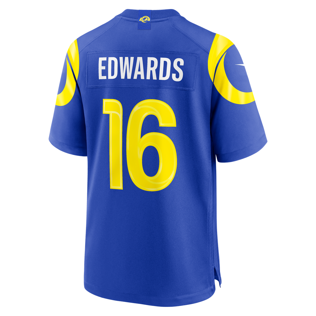 Men's Nike Los Angeles Rams Tru Edwards Royal Team Game NFL Jersey