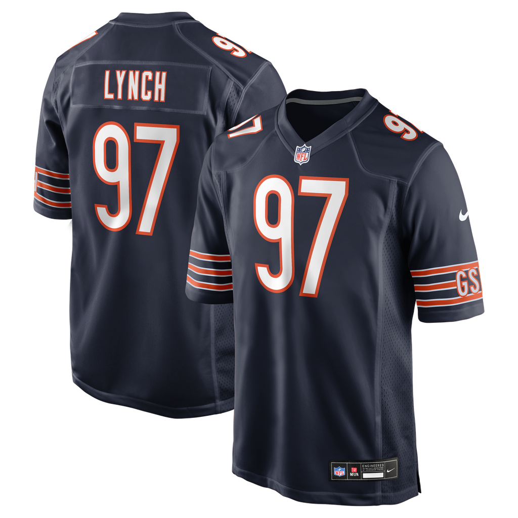Men's Nike Chicago Bears James Lynch Navy Team Game NFL Jersey