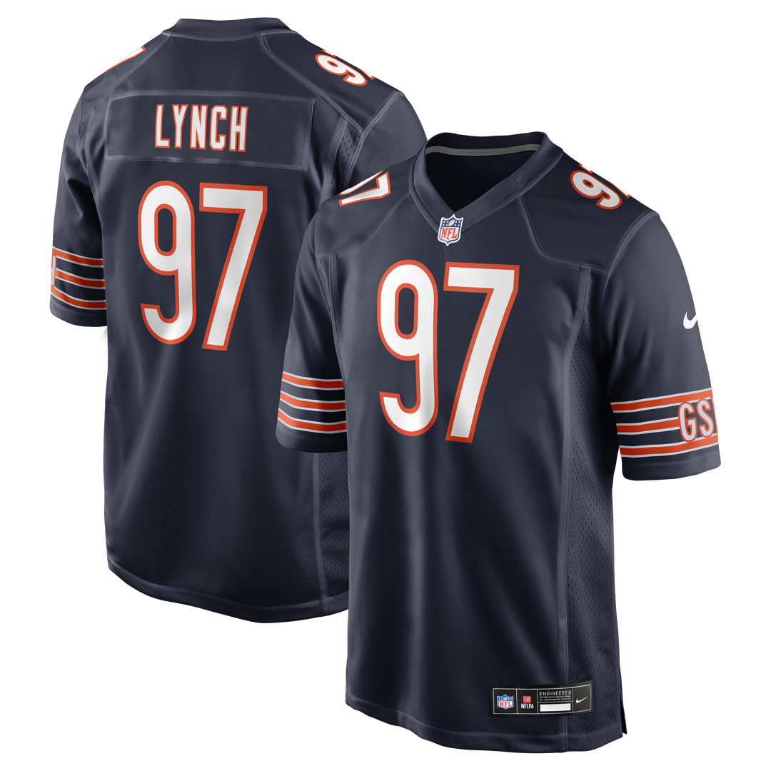 Men's Nike Chicago Bears James Lynch Navy Team Game NFL Jersey