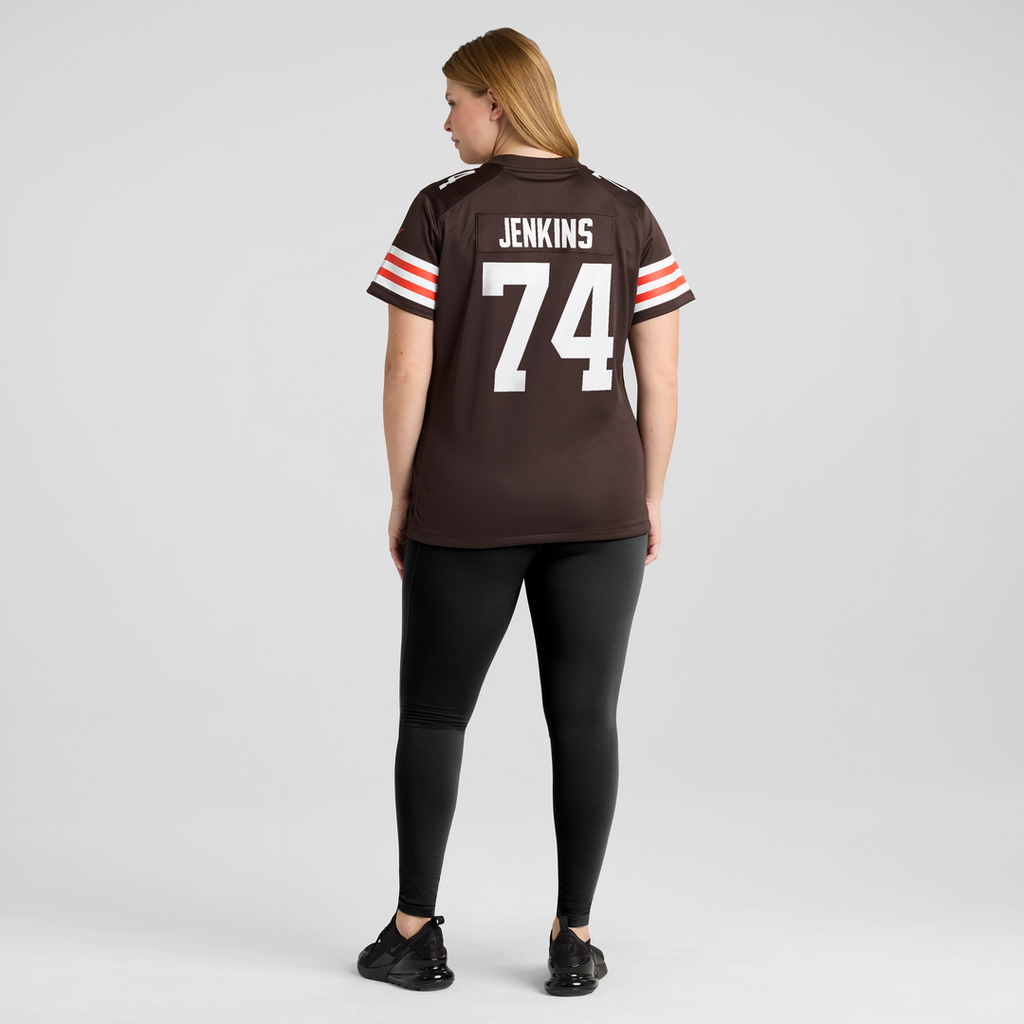 Women's Nike Cleveland Browns Elgton Jenkins Brown Team Game NFL Jersey