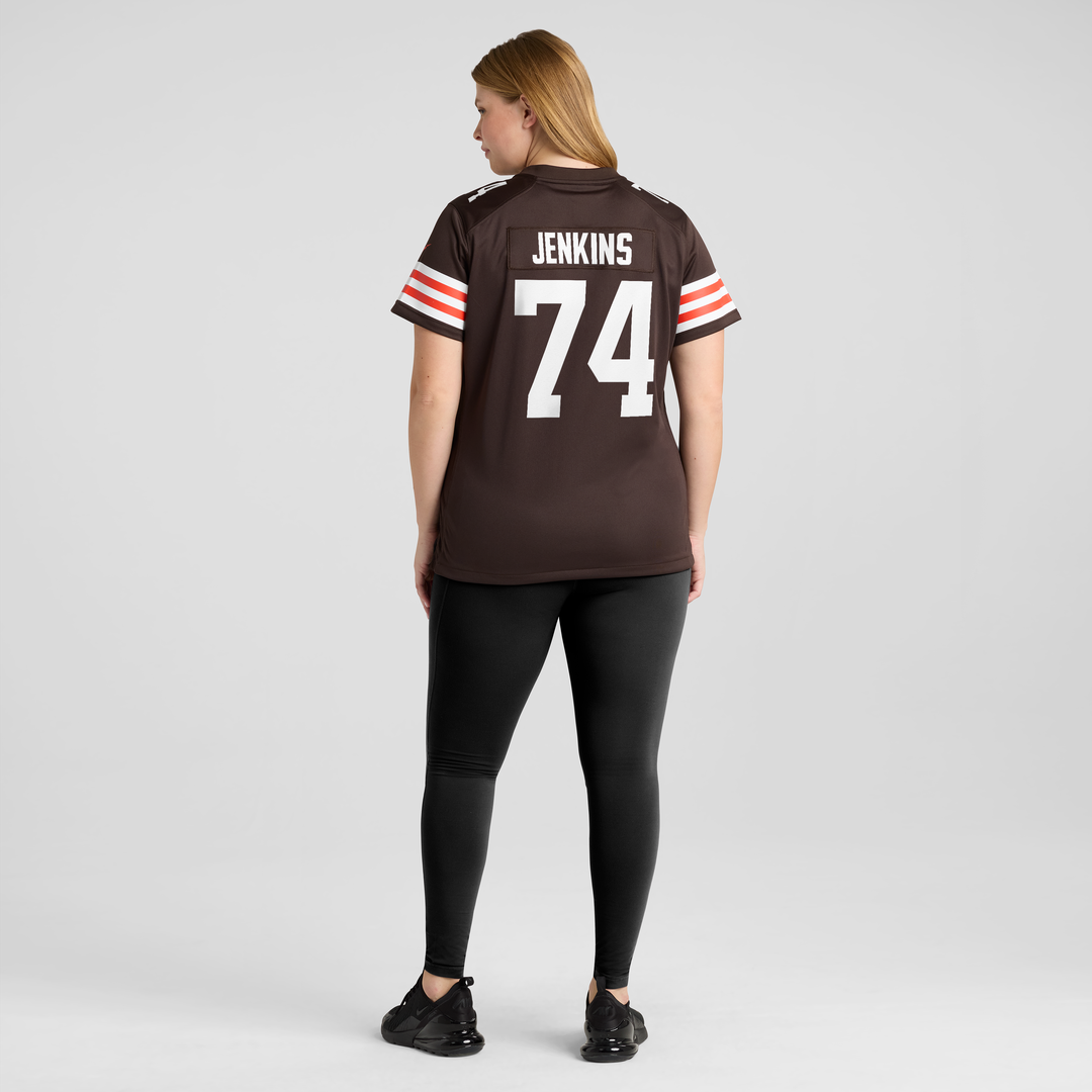 Women's Nike Cleveland Browns Elgton Jenkins Brown Team Game NFL Jersey