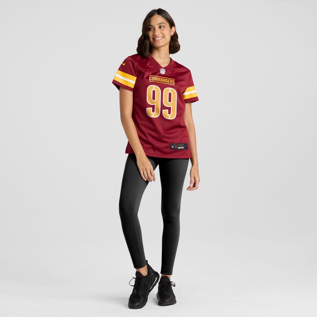 Women's Nike Washington Commanders Javon Kinlaw Burgundy Team Game NFL Jersey