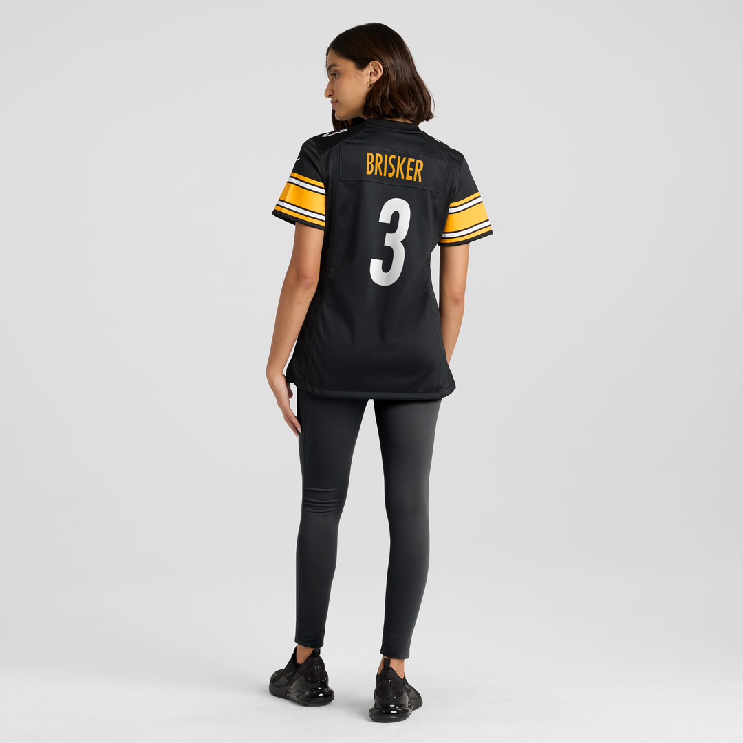 Women's Nike Pittsburgh Steelers Jaquan Brisker Black Team Game NFL Jersey