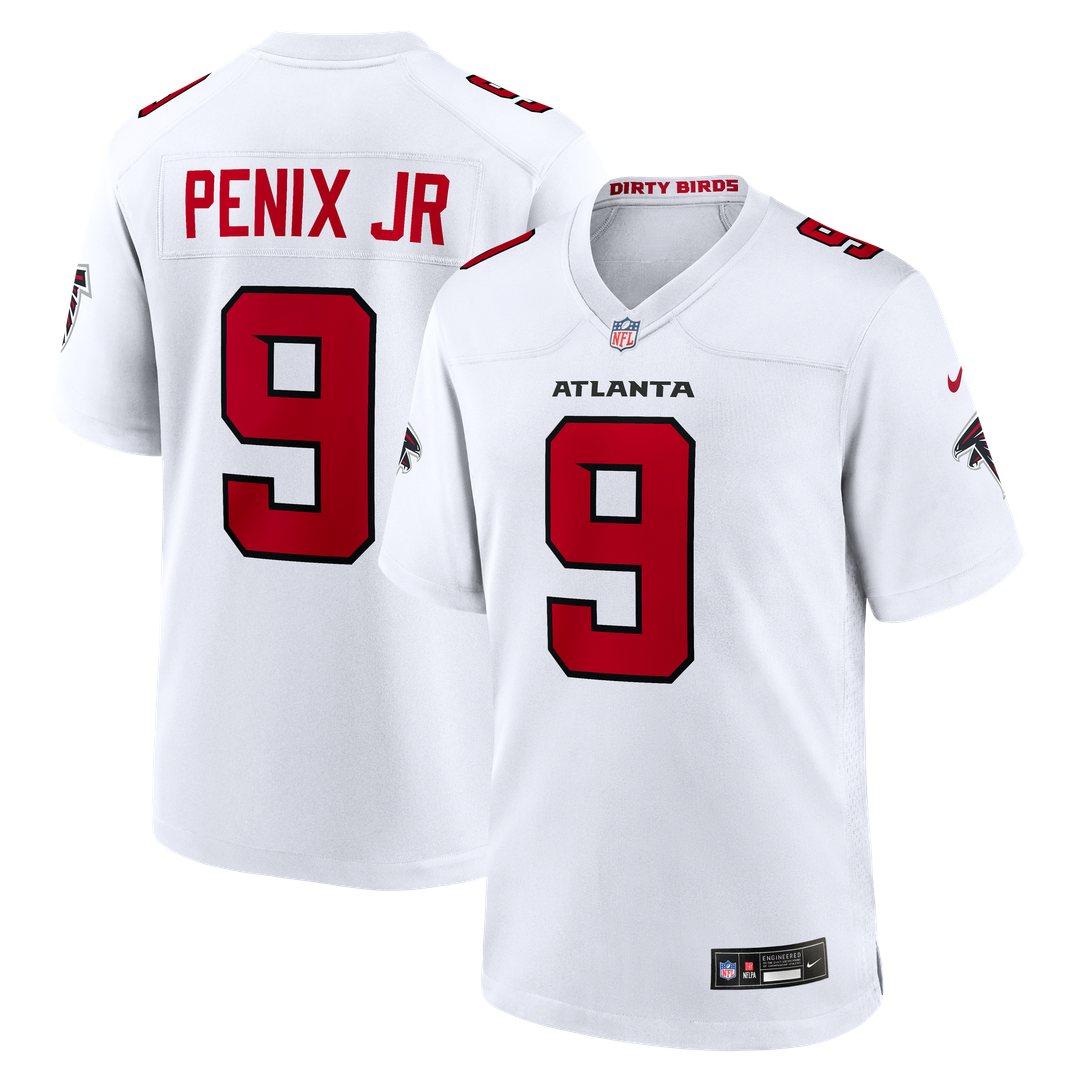 Men's Nike Atlanta Falcons Michael Penix Jr. White Game NFL Jersey
