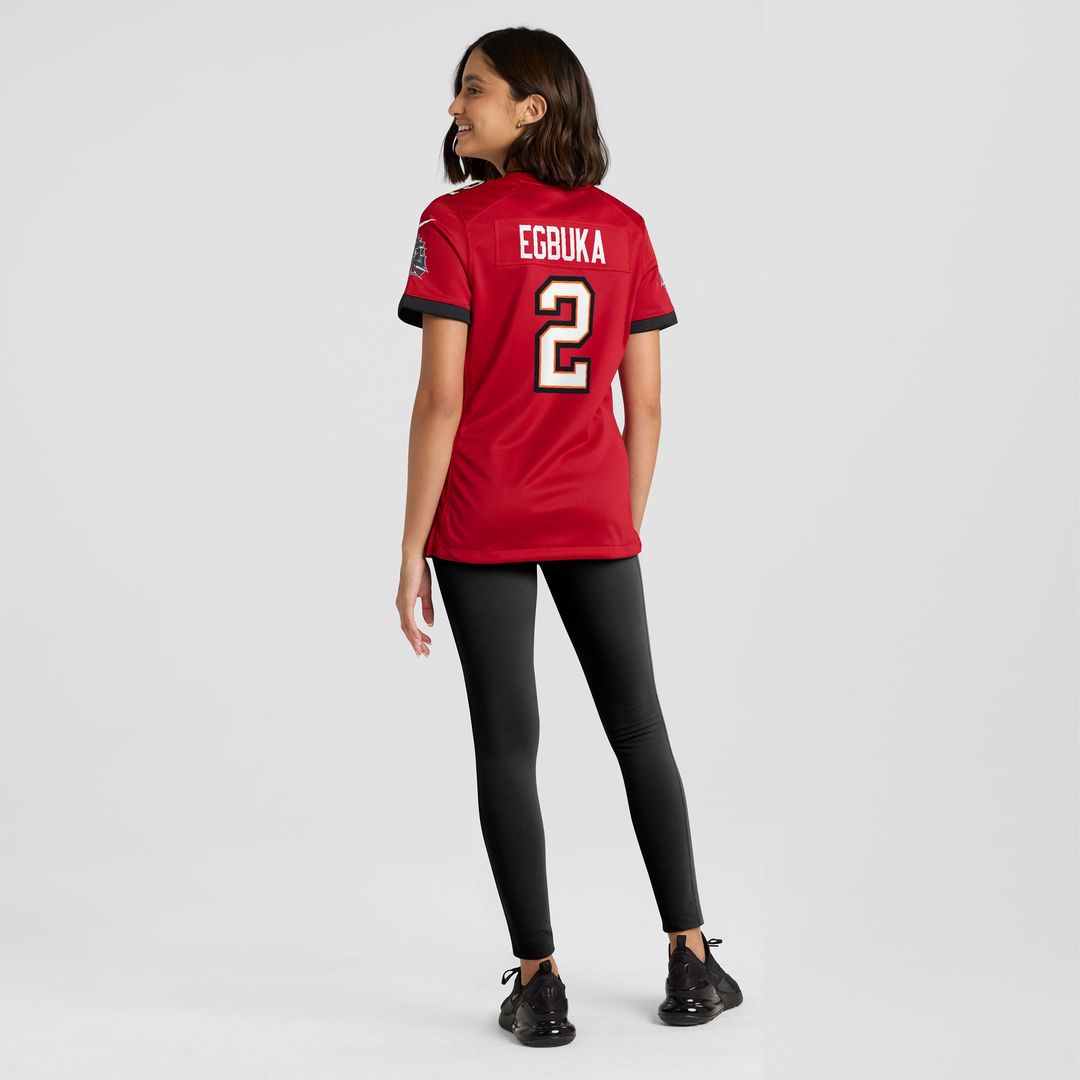Women's Nike Tampa Bay Buccaneers Emeka Egbuka Red Team Game NFL Jersey
