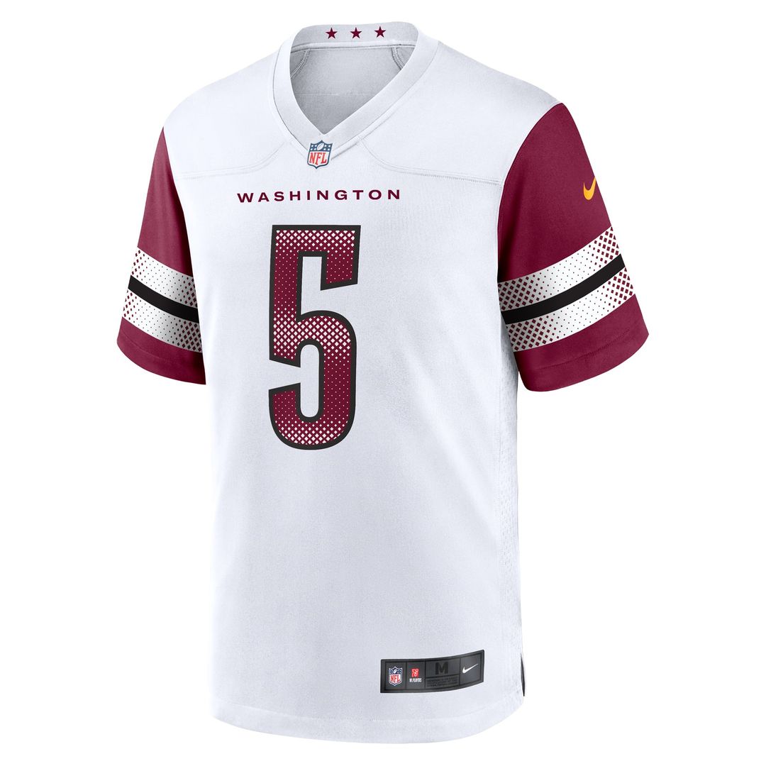 Men's Nike Washington Commanders Jayden Daniels White Player Game NFL Jersey