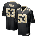 Men's Nike New Orleans Saints Jaylan Ford Black Game NFL Jersey