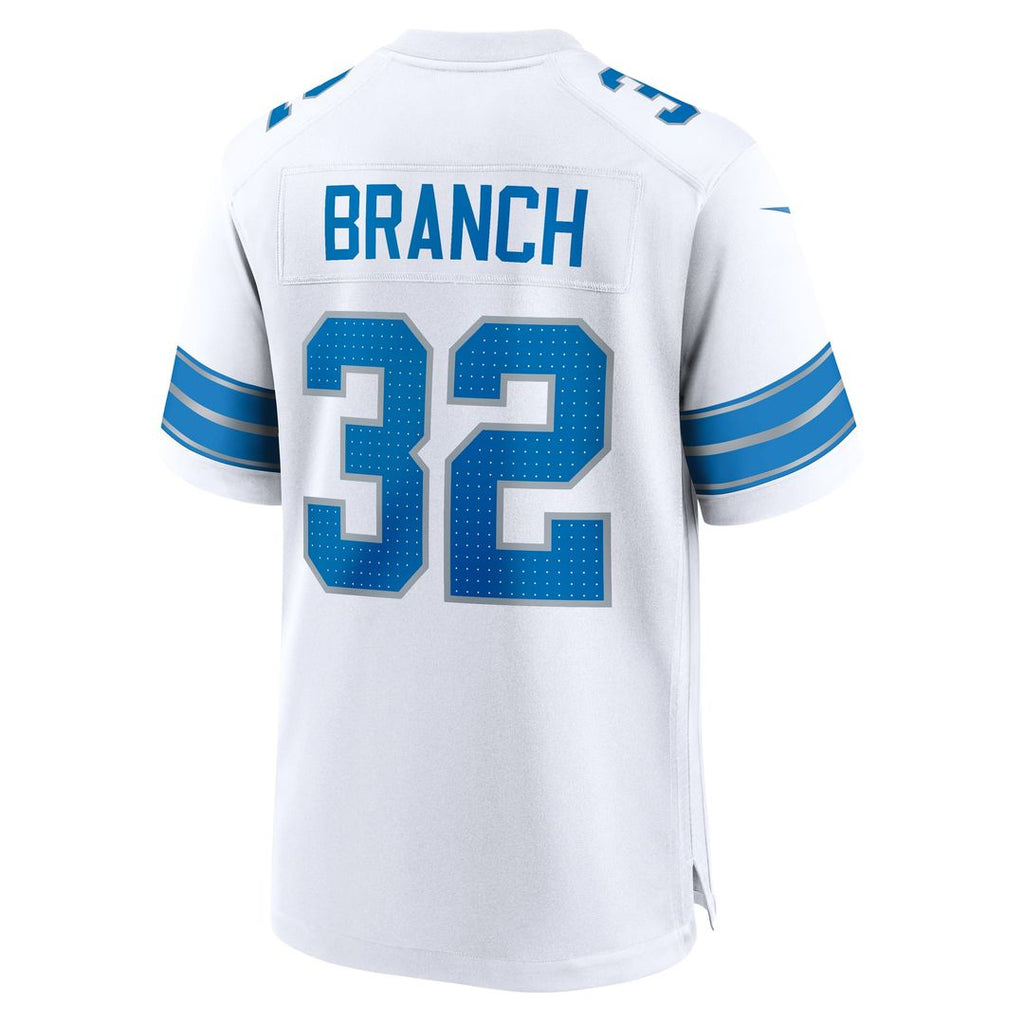 Men's Nike Detroit Lions Brian Branch White Game NFL Jersey