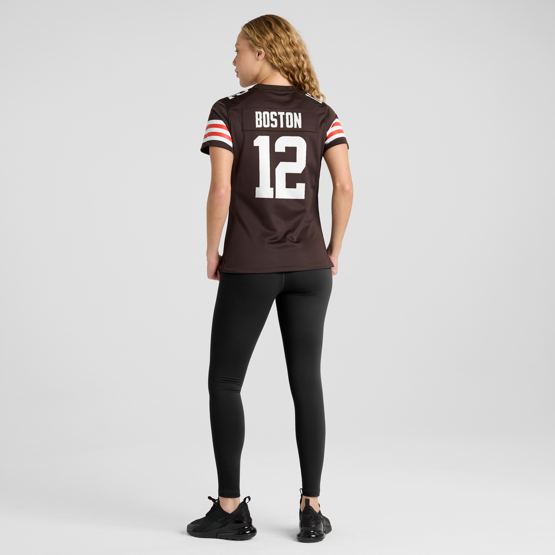 Women's Nike Cleveland Browns Denzel Boston Brown Team Game NFL Jersey