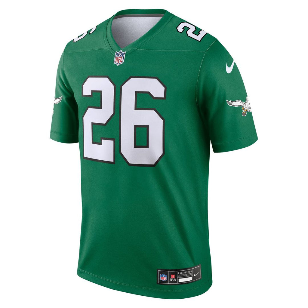 Men's Nike Philadelphia Eagles Saquon Barkley Kelly Green Legend Player NFL Performance Top