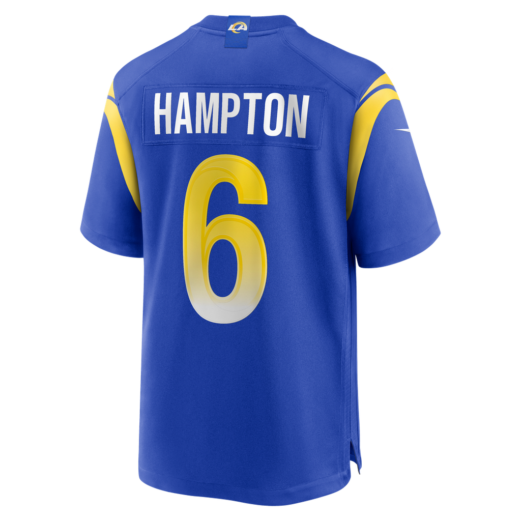 Men's Nike Los Angeles Rams Nick Hampton Royal Team Game NFL Jersey