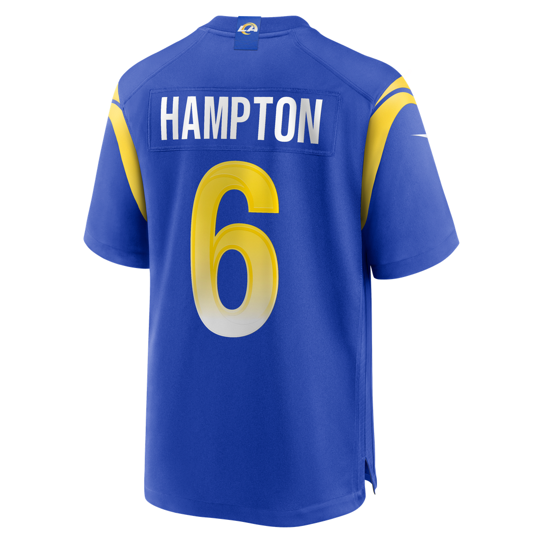 Men's Nike Los Angeles Rams Nick Hampton Royal Team Game NFL Jersey