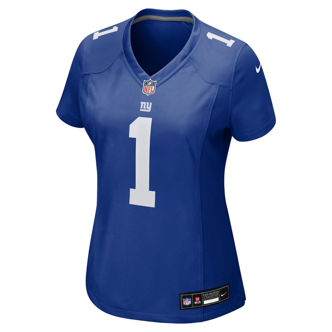Women's Nike New York Giants Malik Nabers Royal Game NFL Jersey