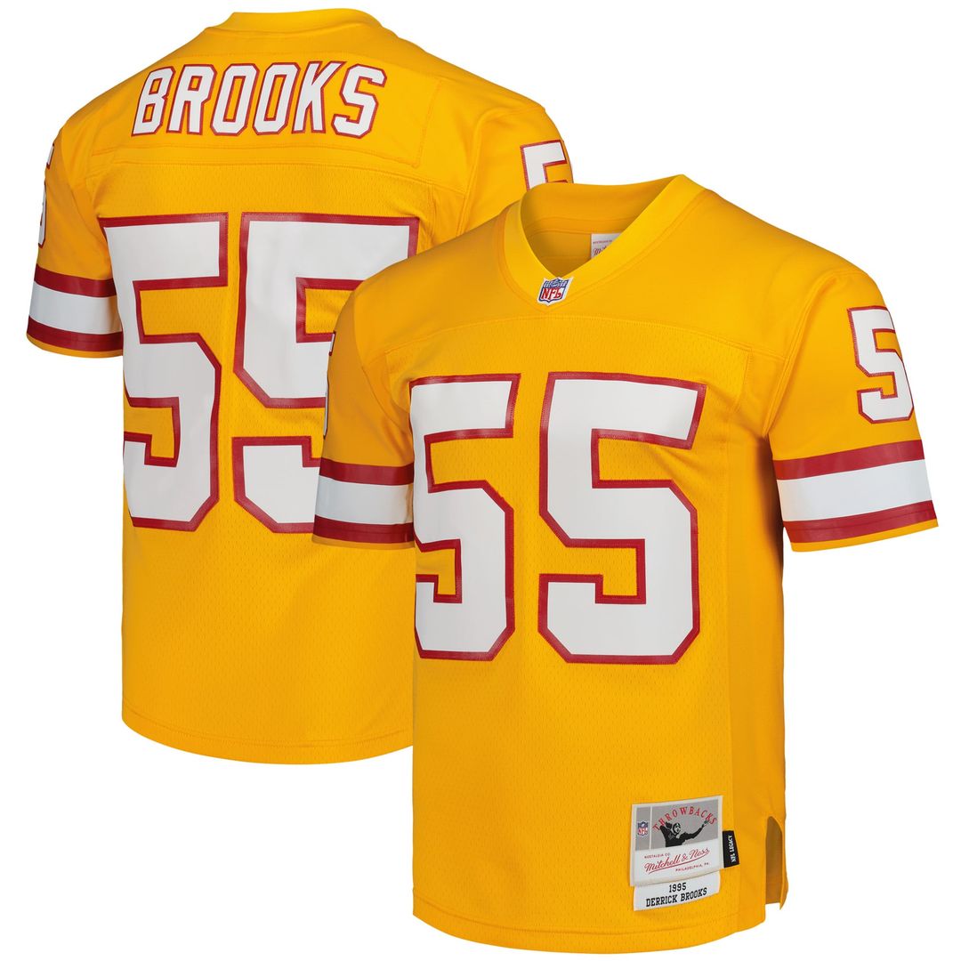 Men's Mitchell & Ness Tampa Bay Buccaneers Derrick Brooks Orange Legacy Replica NFL Jersey
