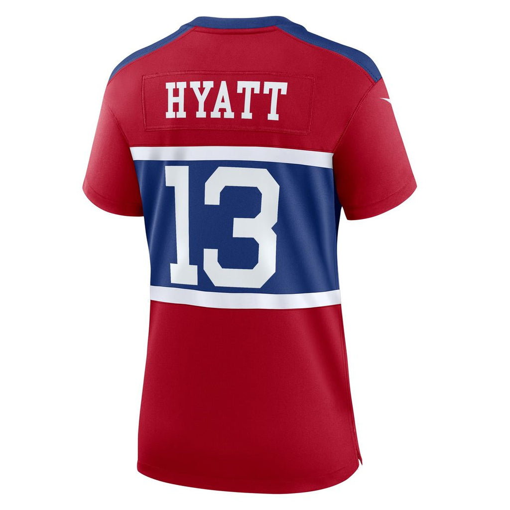 Women's Nike New York Giants Jalin Hyatt Century Red Alternate Player Game NFL Jersey