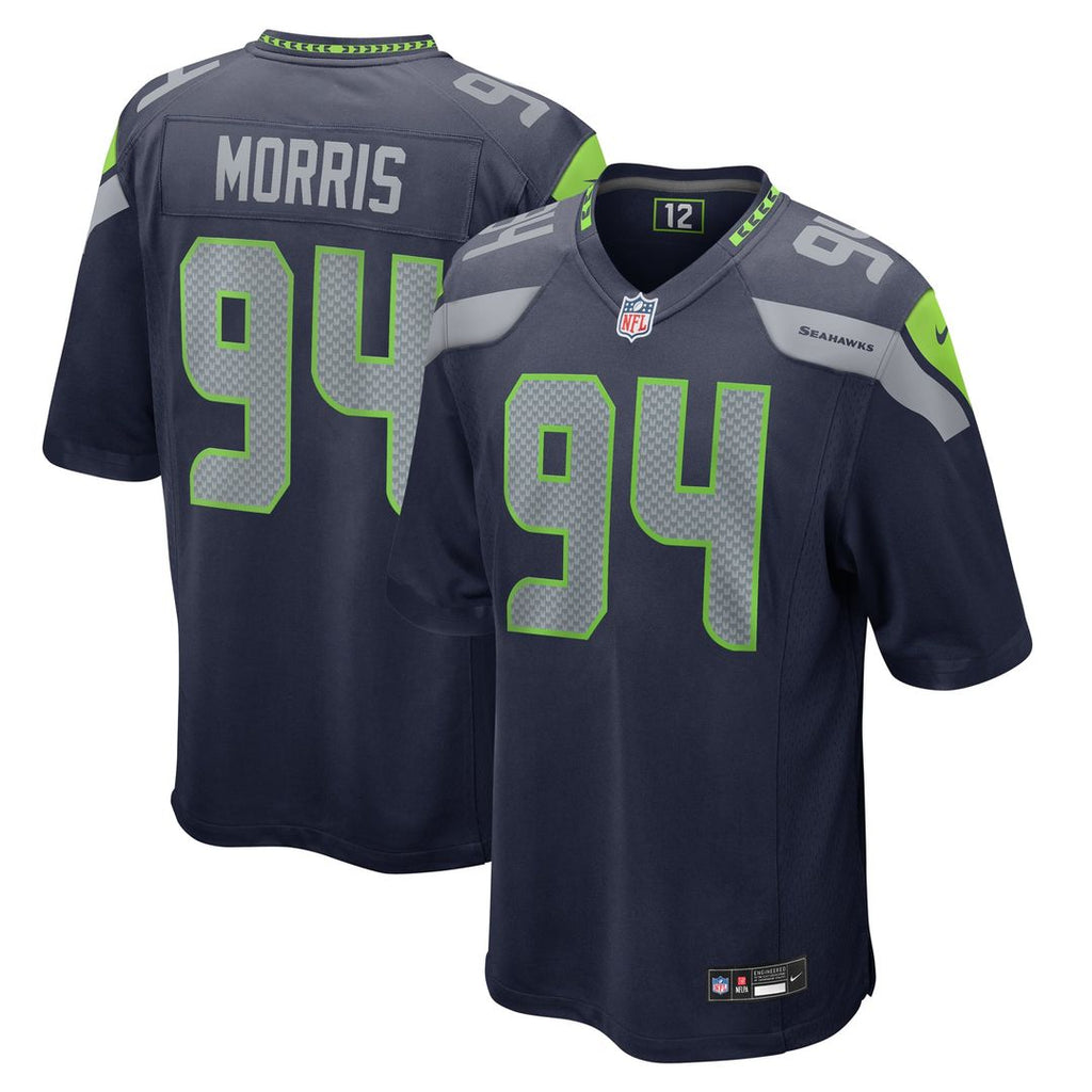 Men's Nike Seattle Seahawks Mike Morris College Navy Game NFL Jersey