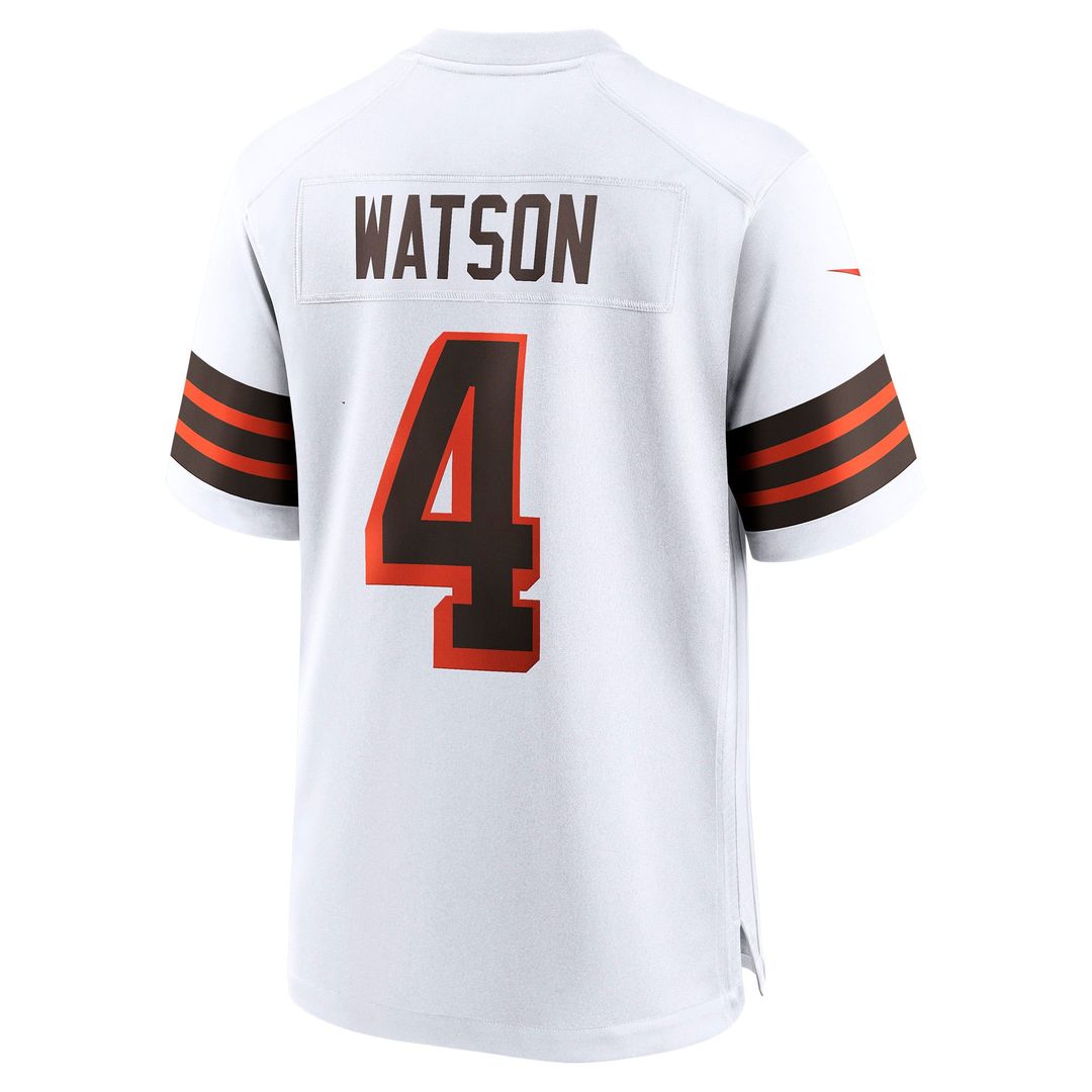 Men's Nike Cleveland Browns Deshaun Watson White Alternate Game NFL Jersey