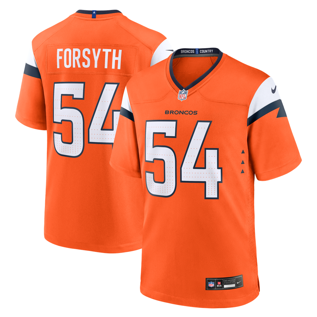 Men's Nike Denver Broncos Alex Forsyth Orange Team Game NFL Jersey