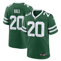 Men's Nike New York Jets Breece Hall Legacy Green Game NFL Jersey