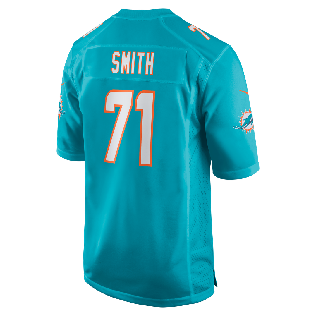 Men's Nike Miami Dolphins Kion Smith Aqua Game NFL Jersey