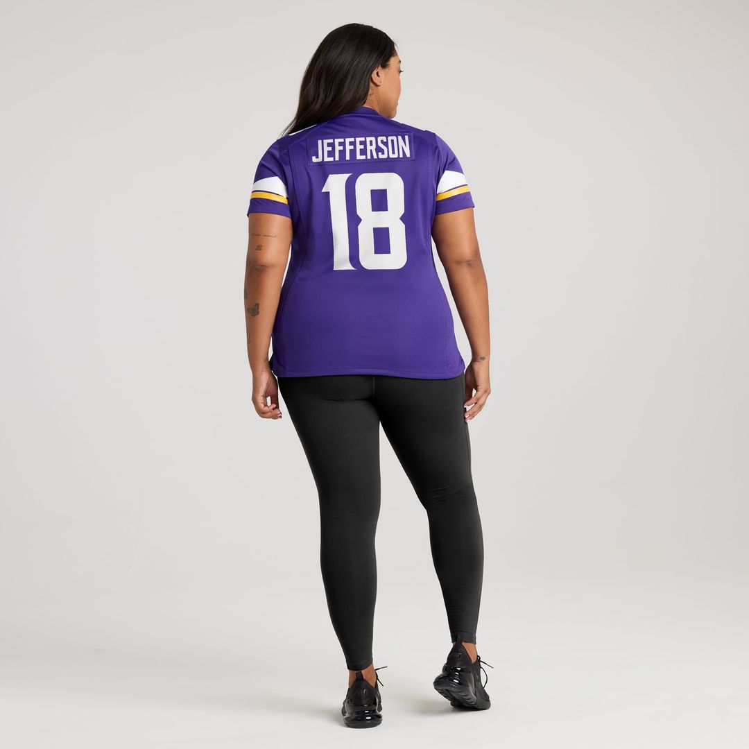 Women's Nike Minnesota Vikings Justin Jefferson Purple Game NFL Jersey