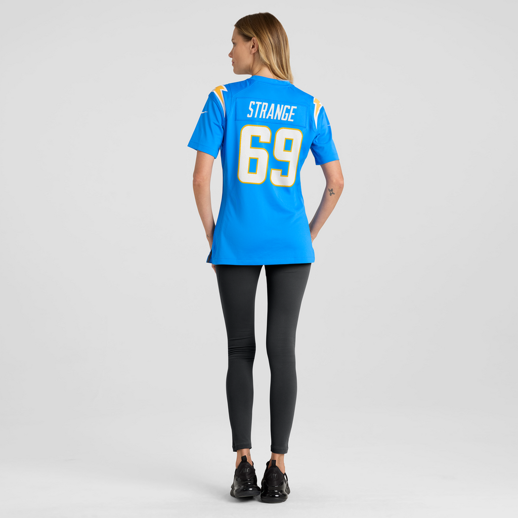 Women's Nike Los Angeles Chargers Cole Strange Powder Blue Team Game NFL Jersey