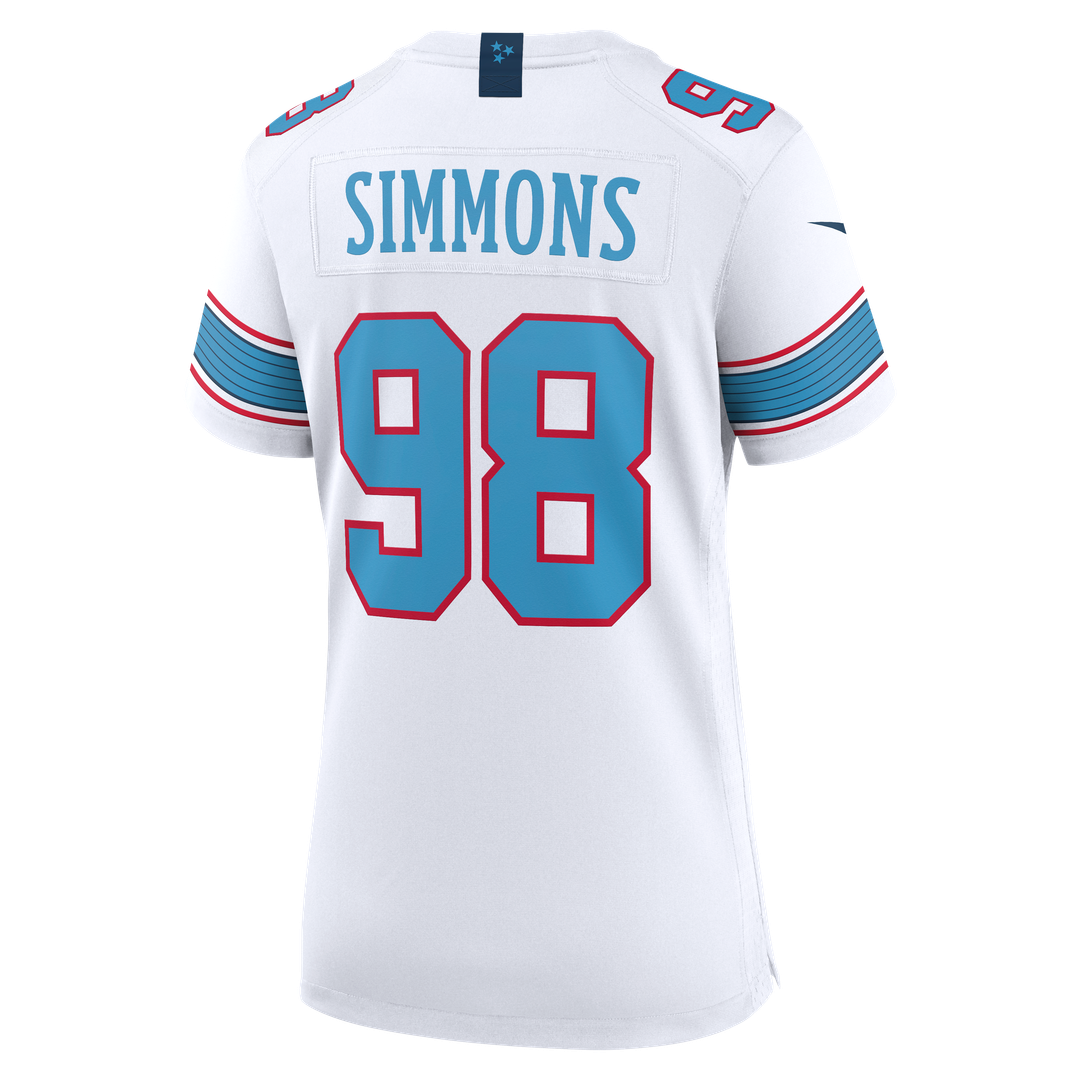 Women's Nike Tennessee Titans Jeffery Simmons White Game NFL Jersey