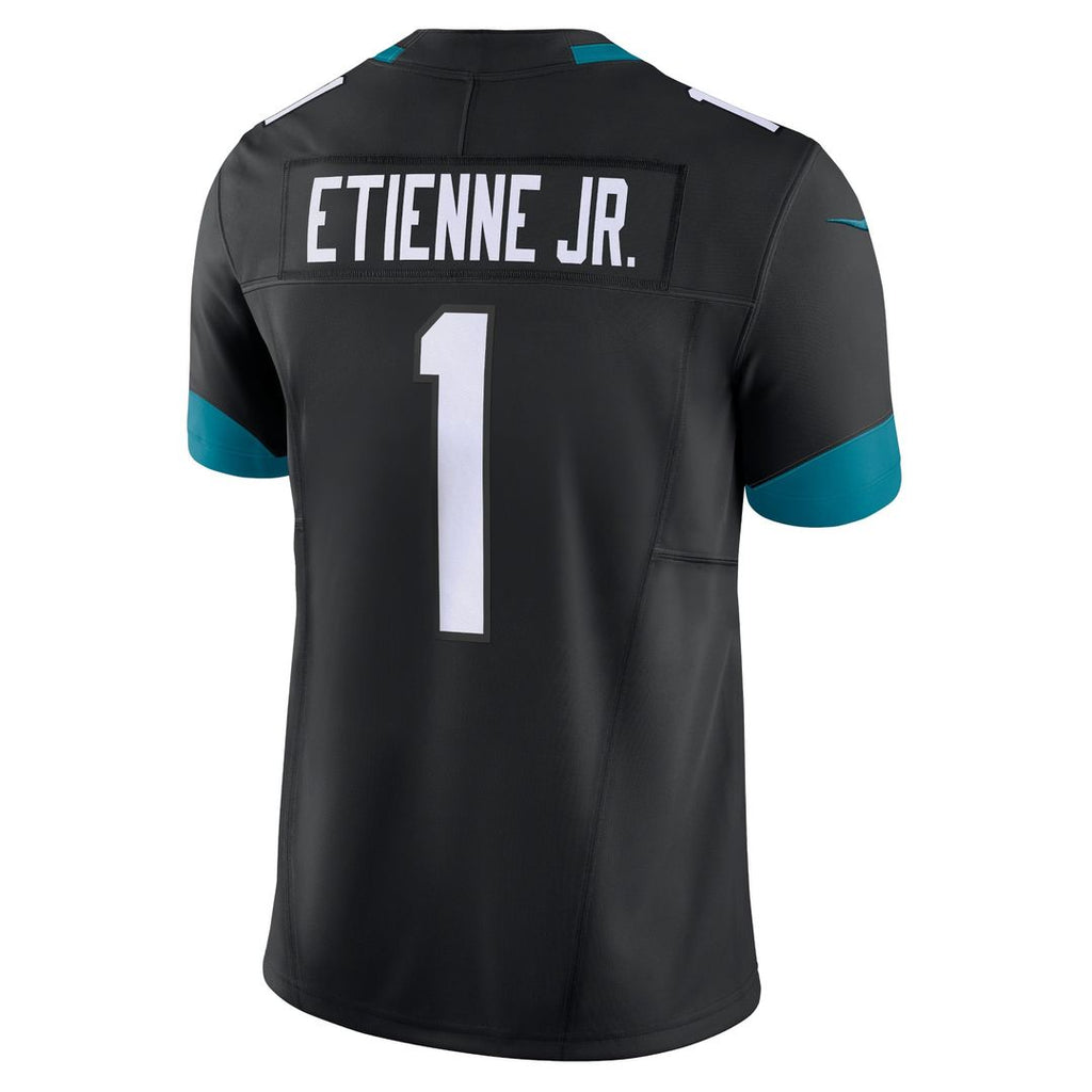 Men's Nike Jacksonville Jaguars Travis Etienne Black Vapor F.U.S.E. Limited NFL Jersey