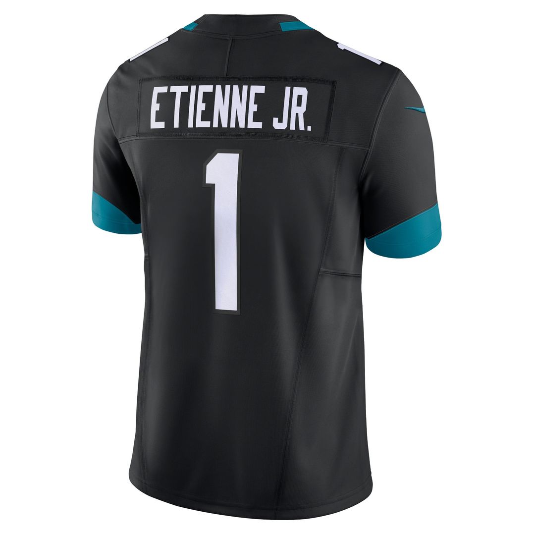 Men's Nike Jacksonville Jaguars Travis Etienne Black Vapor F.U.S.E. Limited NFL Jersey