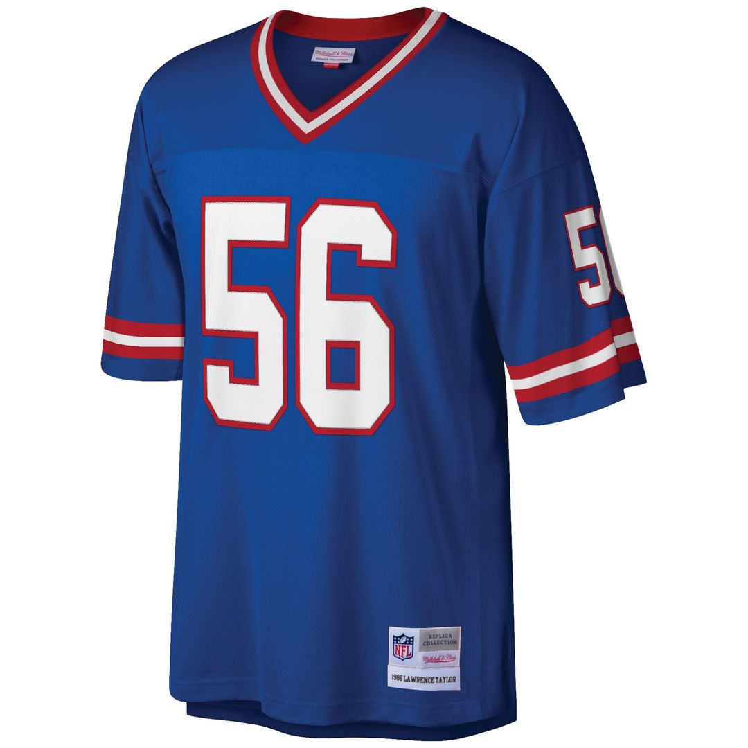 Men's Big & Tall Mitchell & Ness New York Giants Lawrence Taylor Royal 1986 Retired Player Replica NFL Jersey