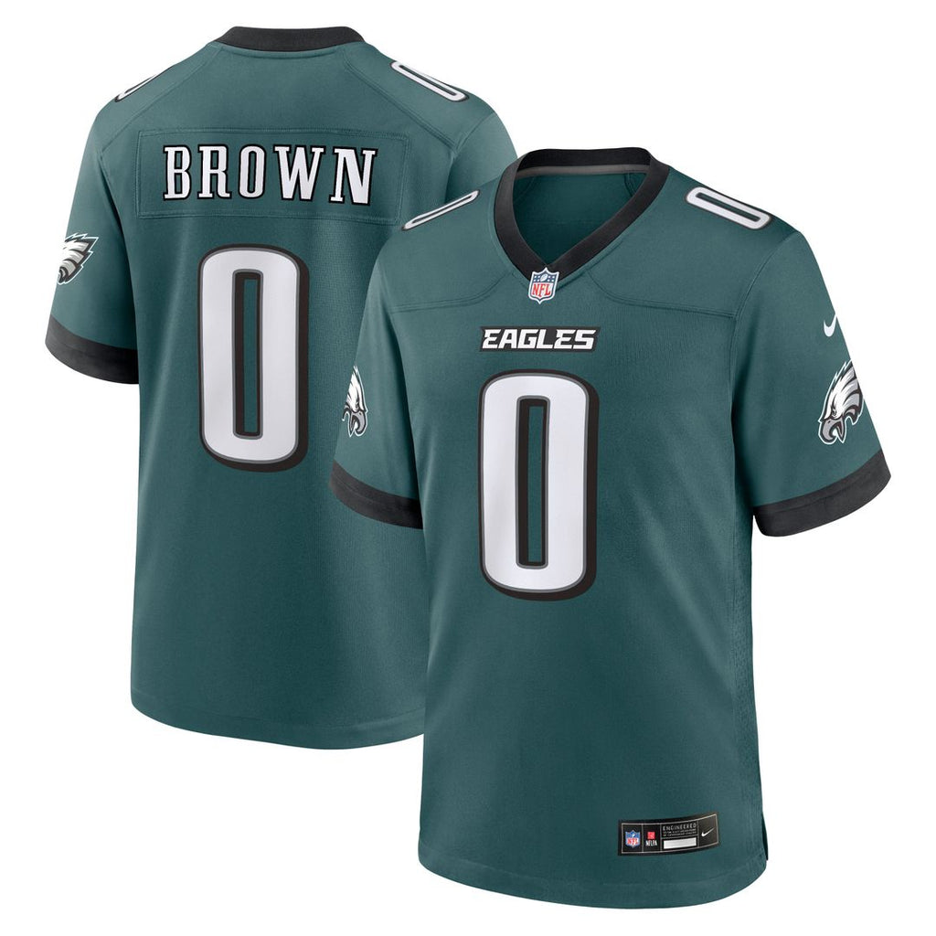Men's Nike Philadelphia Eagles Marquise Brown Midnight Green Team Game NFL Jersey