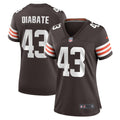 Women's Nike Cleveland Browns Mohamoud Diabate Brown Team Game NFL Jersey