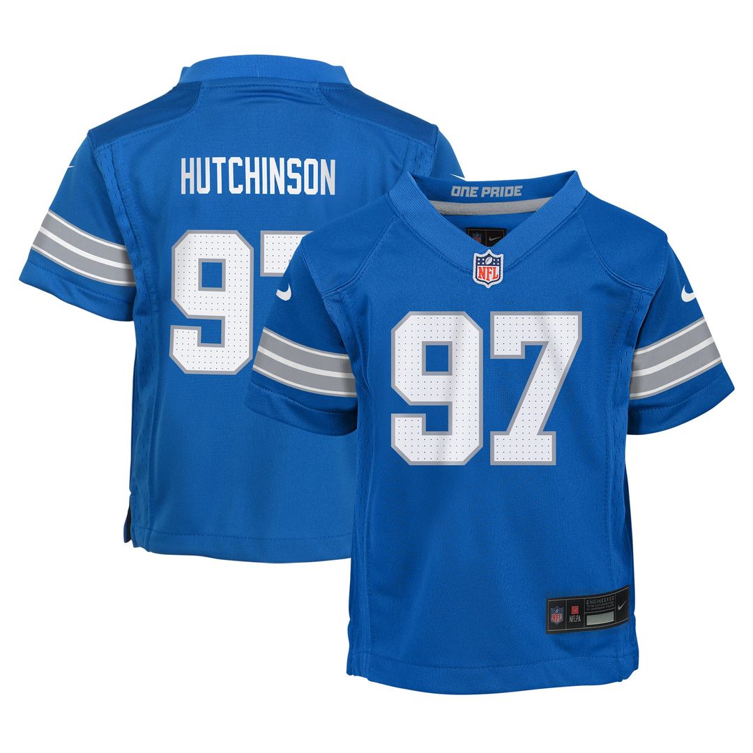 Toddler Nike Detroit Lions Aidan Hutchinson Blue Game NFL Jersey